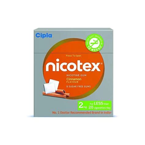 Cipla Nicotex Nicotine Gum Mg X Pieces Cinnamon Harmain