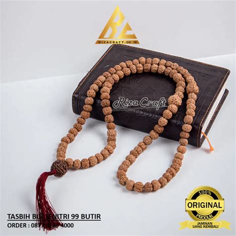 Tasbih Biji Buah Jenitri Genitri Ganitri Rudraksha Asli 99 Butir