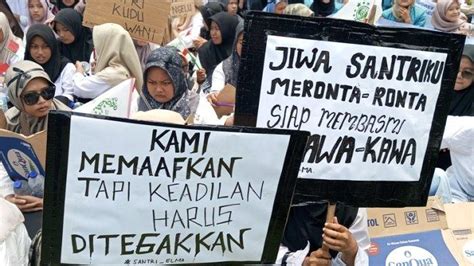 Ribuan Santri Demo Di Polda DIY Desak Polisi Usut Tuntas Kasus