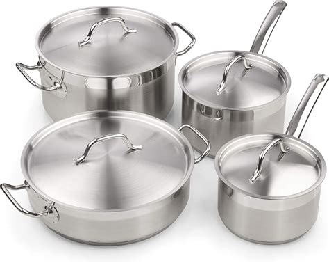 Amazon Cooks Standard Professional Stainless Steel Cookware Set