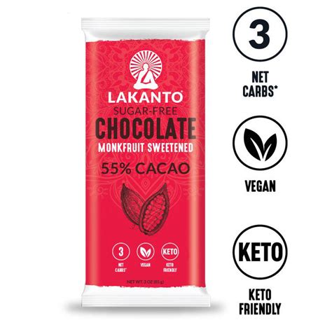 Lakanto Sugar Free Chocolate Cacao Bar Oz Lakanto Nature S