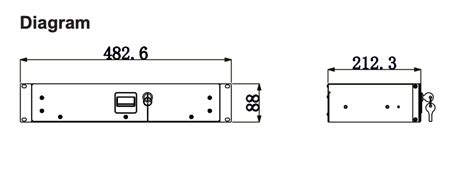 2U Black Rack Drawer with Lock - Shallow