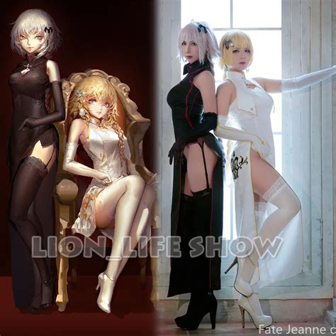 Fate Apocrypha FGO D Arc Alter Cosplay Costume Cheongsam Chipao Sexy