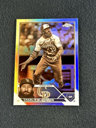 Topps Chrome Charlie Blackmon Sepia Refractor Colorado