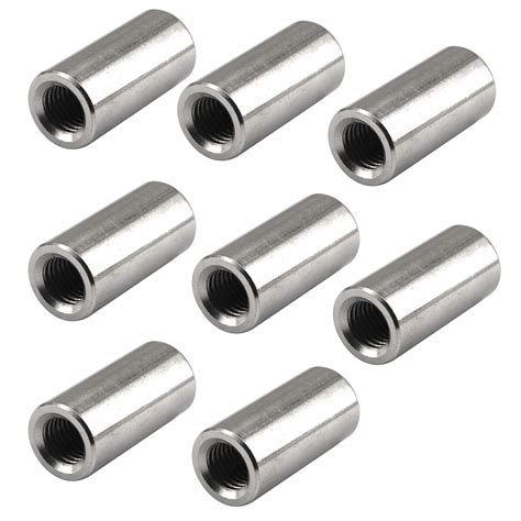 Pieces M X Mm Round Connector Nuts Stainless Steel Sleeve