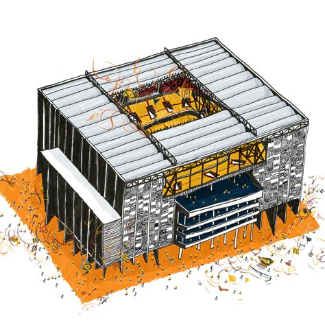 Galería de Arte y Arquitectura: Estadio de la Copa Mundial ilustrados