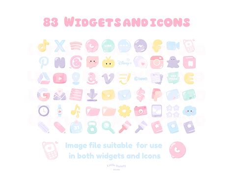 Cute Icons Pack Pastel Icons Cute Phone Theme Ios Android - Etsy