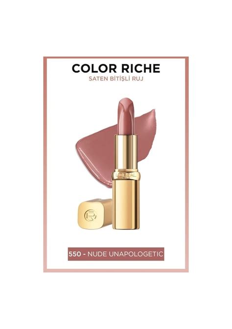 L Oreal Paris Color Riche Saten Bitişli Ruj 550 Nude Unapologetic Fiyatları ve Özellikleri