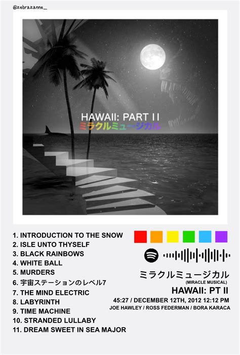 Hawaii Part Ii Poster In 2025 Strange Music Musicals Music Albums