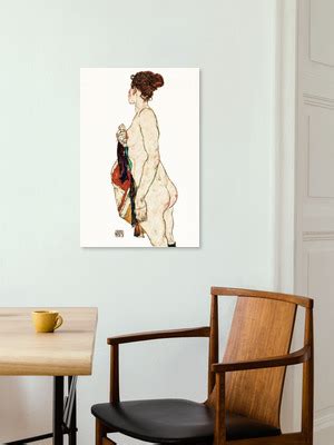 Art Classics Egon Schiele Standing Nude Woman With A Patterned Robe Photocircle Net