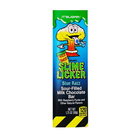 Toxic Waste Slime Licker Chocolate Bar Blue Razz 175oz Candy Funhouse Us