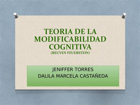 Calam O Teoria De La Modificabilidad Cognitiva