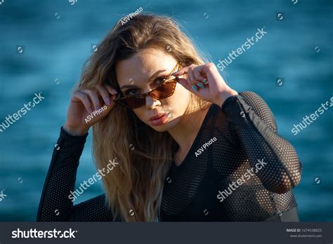 Sexy Curvy Blonde Model Posing Near Stock Photo Shutterstock