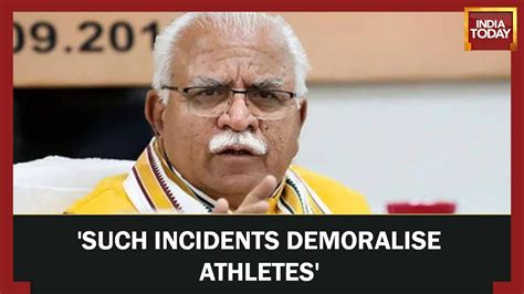 Haryana Cm Khattar Backs Wrestlers Says Security Of Women