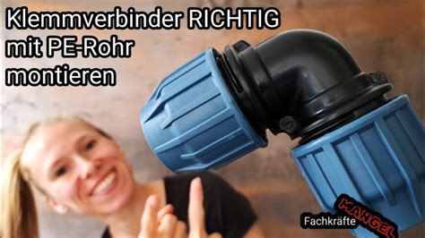 Pe Rohr Klemmverbinder Schnell Einfach Montieren Tipps Tricks Youtube