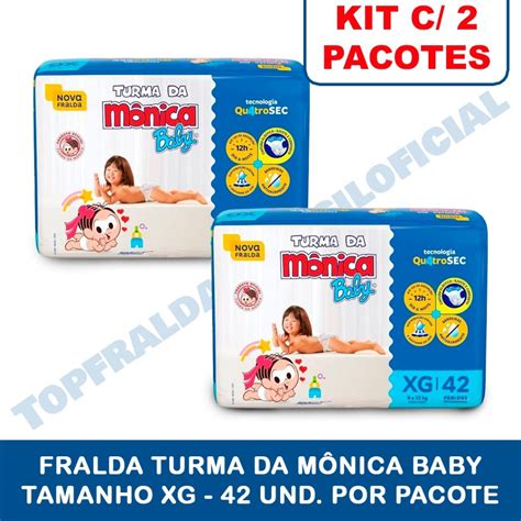 Kit Ptes Fralda Turma Da M Nica Baby Xg Un A Kg Shopee Brasil