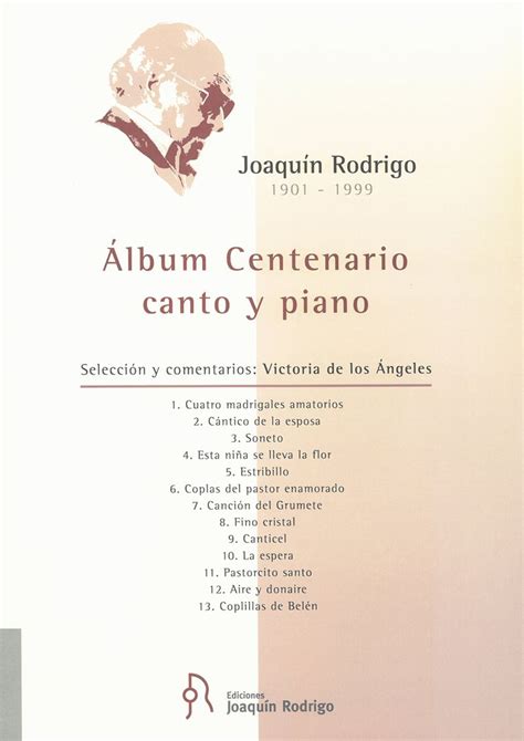 Álbum centenario voice and piano Joaquín Rodrigo Tienda online