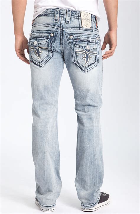 Rock Revival Matthew Straight Leg Jeans in Blue for Men (light blue wash) | Lyst