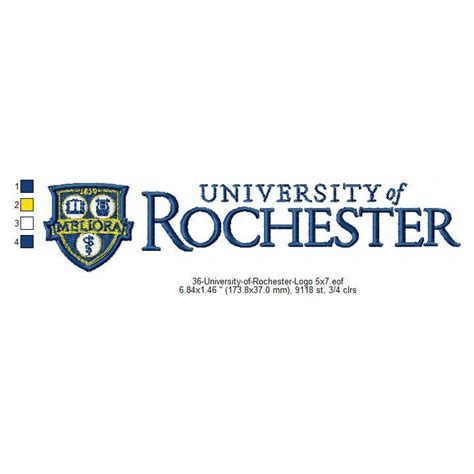 University of Rochester Logo Machine Embroidery Digitized Design Files ...