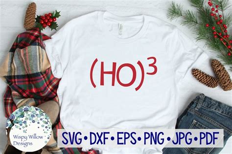 Ho 3 Ho Ho Ho Christmas Svg Cut File