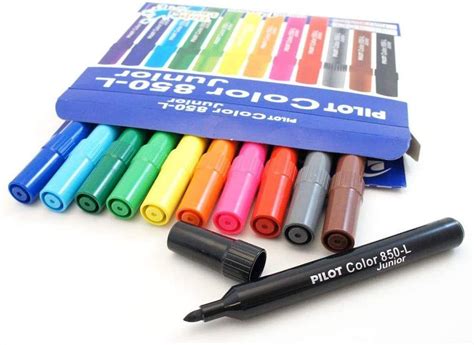 Caneta Hidrografica 12 Cores Color Junior Pilot Caneta Magazine Luiza