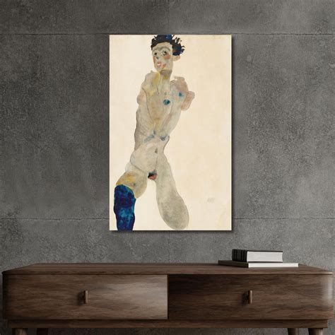 Standing Male Nude With Crossed Arms Self Portrait Egon Schiele