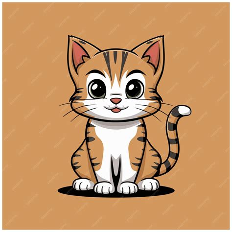 Cute And Funny Cats Doodle Vector Set Cartoon Cat Or Kitten Characters