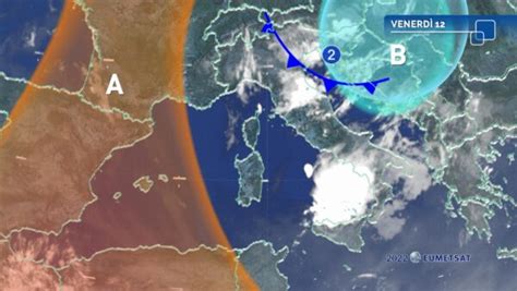 Meteo in arrivo perturbazione che dal Nord Est si sposterà al Centro