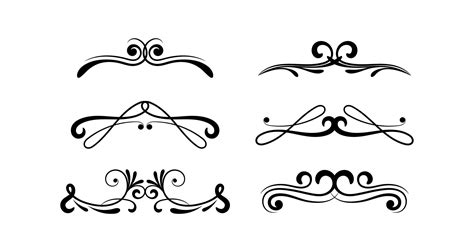 Set ornate calligraphy vector swirls 32180235 Vector Art at Vecteezy