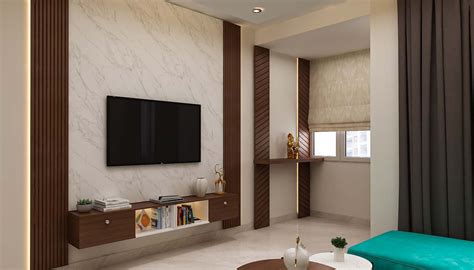 Convenient Contemporary Themed Spacious Tv Unit Design Livspace