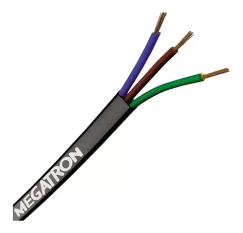 Cable PP De 3 X 1 Mm 10 Metros Bobina De Alambre Megatron Pp 3 X 1