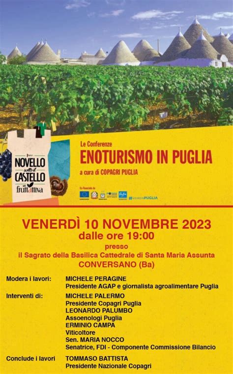 Copagri Puglia Il 10 10 A Conversano BA Convegno Lenoturismo In