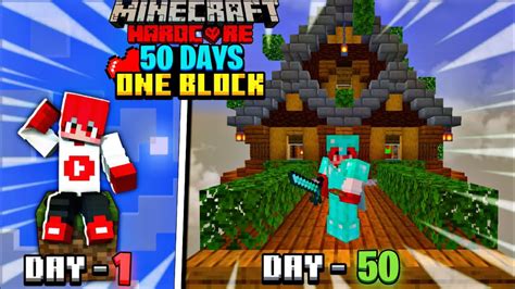 I Survived 50 Days In A ONEBLOCK In MINECRAFT HARDCORE Minecraft