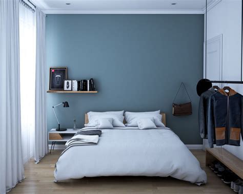 Slate Blue Bedroom Interior Design Ideas