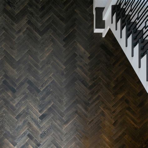 ZB105 Foundry Steel Engineered Herringbone From V4 Wood Flooring