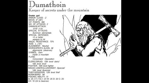 Gods of the Dwarven Pantheon: Dumathoin [Keeper of Secrets under the Mountain] - The Forgotten ...