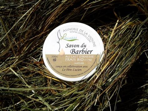 Savon du barbier au lait d ânesse frais bio Nature 200g Lainess