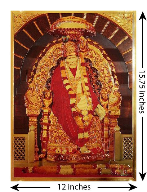 Shirdi Sai Baba - Golden Metallic Poster