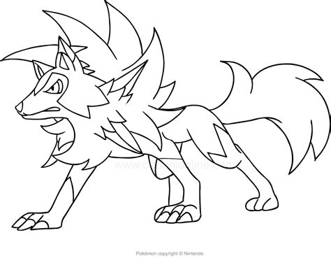 Pokemon Coloring Pages Lycanroc