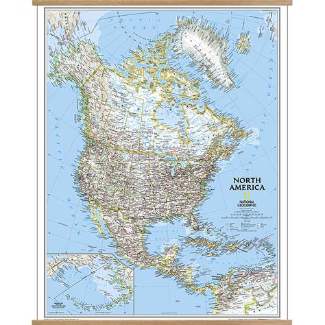 North America Classic Wall Map Geographica