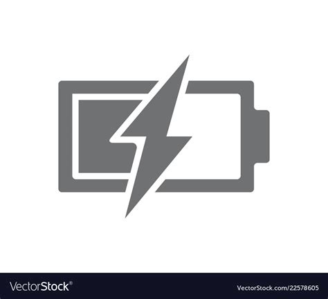 Power Battery With Lightning Bolt Icon Royalty Free Vector