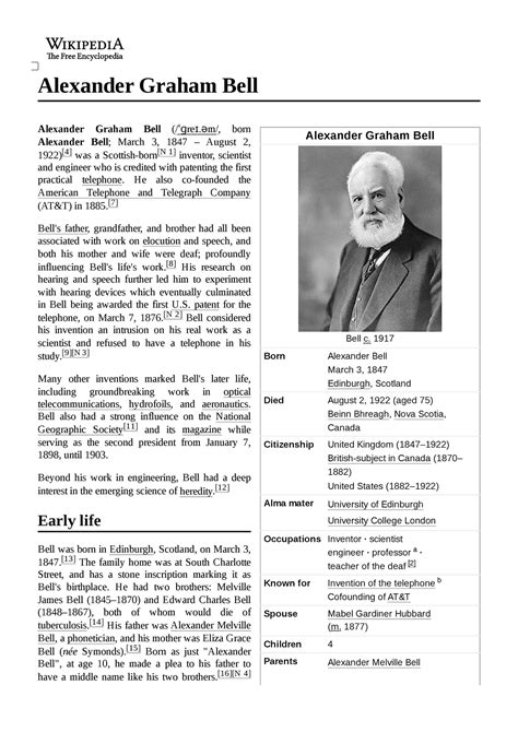 Alexander Graham Bell General Awareness Alexander Graham Bell Bell