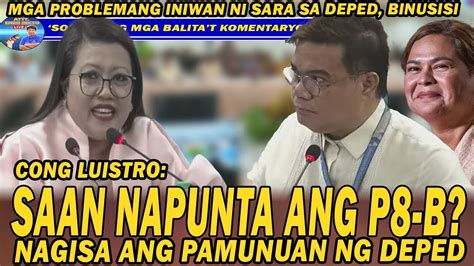 PAMUNUAN NG DEPED NAGISA NI CONG LUISTRO SA BUDGET HEARING DAHIL SA