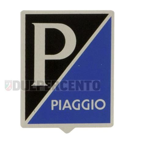 Stemma Quadro PIAGGIO 37x47 Mm Alluminio Blu Scuro Da Incollare