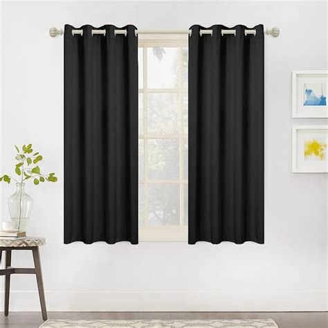 Amazon MYSKY HOME Black Out Curtains 45 Inch Long Black Curtain