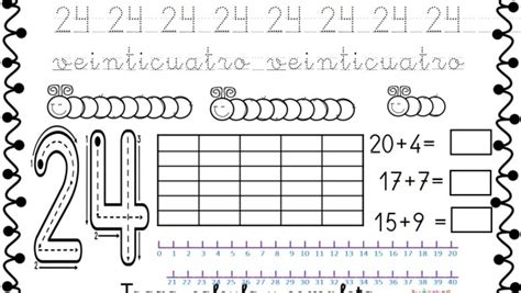 Colección De Fichas Para Trabajar Los Números Del 1 Al 30 24 Orientación Andújar Recursos