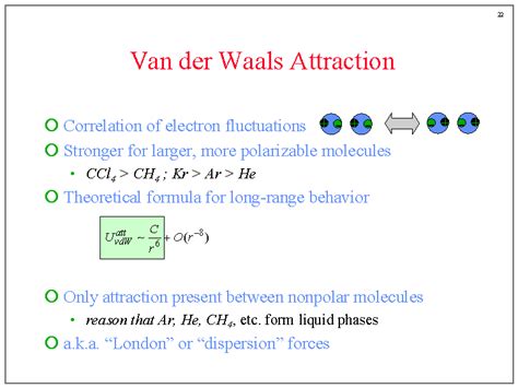 Van Der Waals Attraction