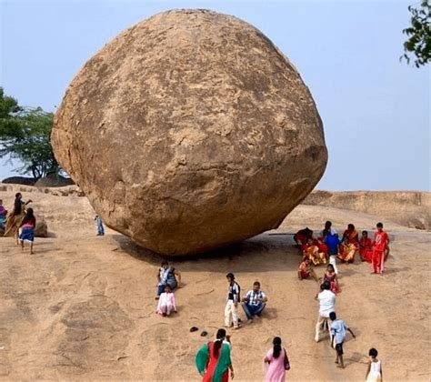 This Massive Boulder In Southern India Thats Been Sitting On This