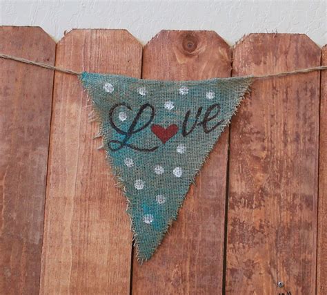 Rustic Burlap Love Banner Rustic Wedding By Vintagemoonstudios