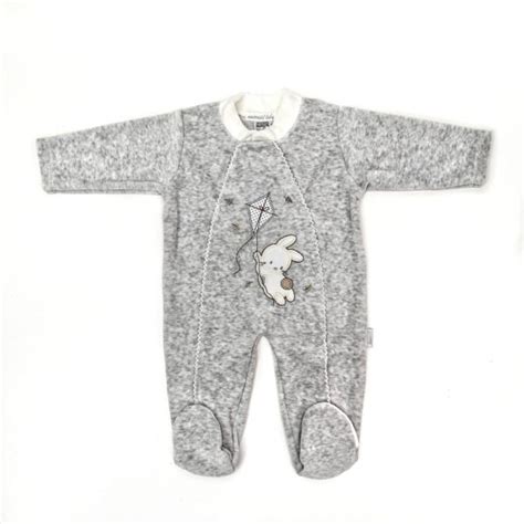 Babygrow Veludo Coelho Papagaio Loja Online Ikisbaby